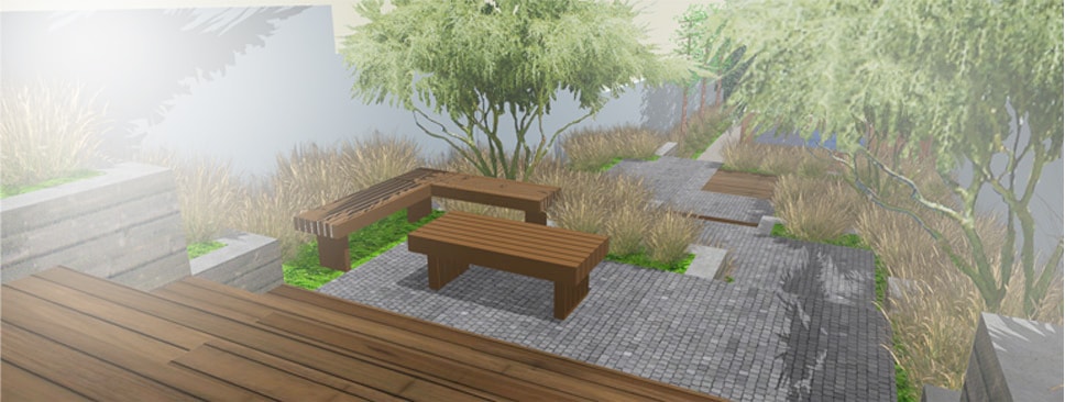 sketchup-sloping-garden